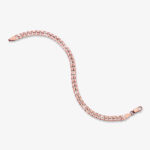 5mm Flat Cuban Link Bracelet Rose Gold b