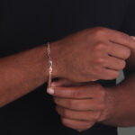 5mm Flat Cuban Link Bracelet Rose Gold e
