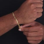 5mm Flat Cuban Link Bracelet Yellow Gold c