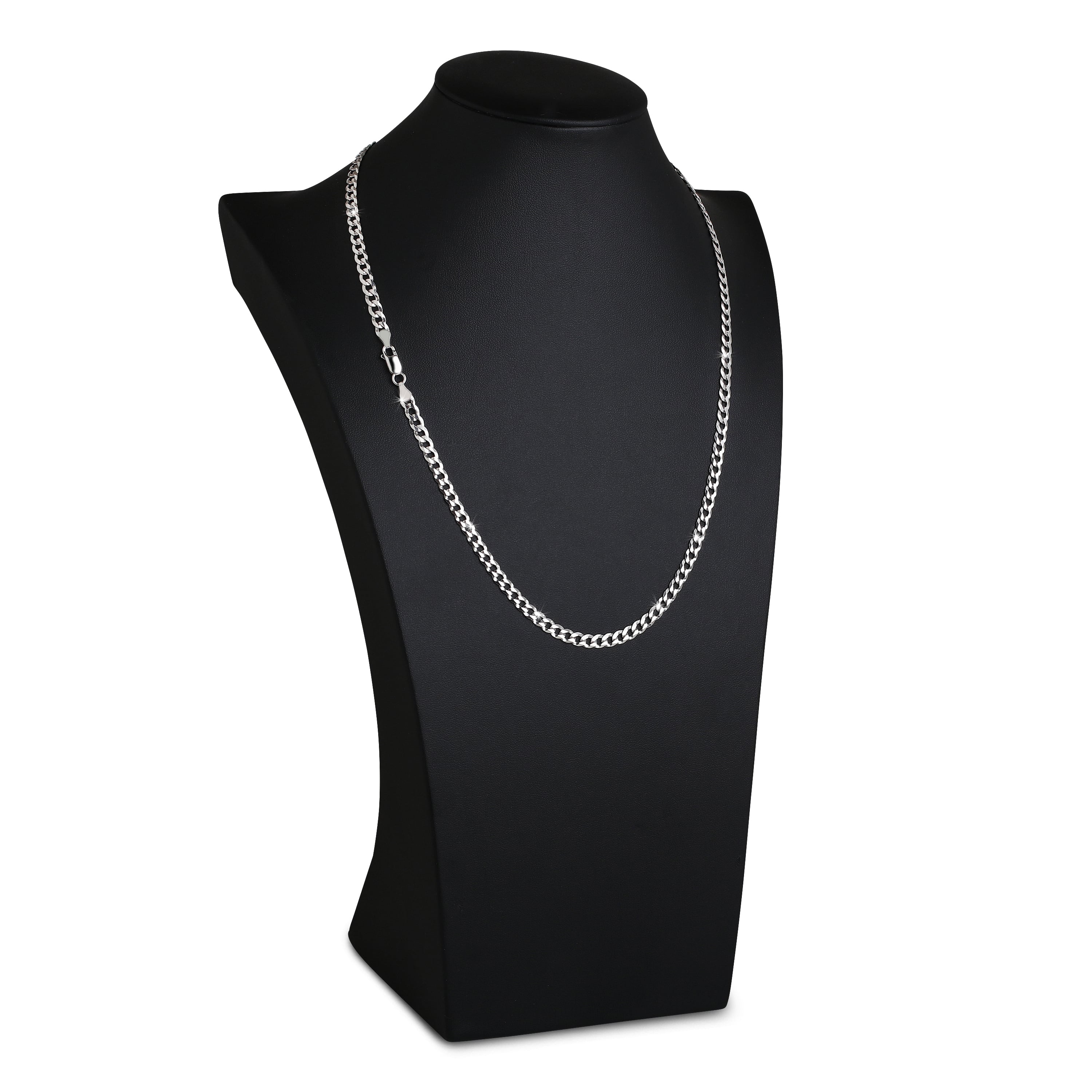 5mm-Flat-Cuban-Link-Chain-Rhodium-b 5mm Flat Cuban Link Chain Rhodium b