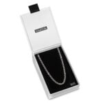 5mm Flat Cuban Link Chain Rhodium c