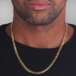 5mm Flat Cuban Link Chain Yellow Gold b