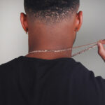 5mm Italian Sterling Silver Flat Cuban Chain 18kt rose gold c
