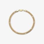 5mm Miami Cuban Lobster Clasp Bracelet Yellow Gold - a1