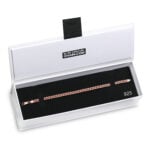 5mm Silver Cuban Link Lobster Bracelet Rose Gold f