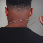 5mm Silver Cuban Link Lobster Chain Rose Gold c1