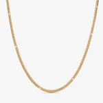 5mm Silver Cuban Link Lobster Chain Yellow Gold a1