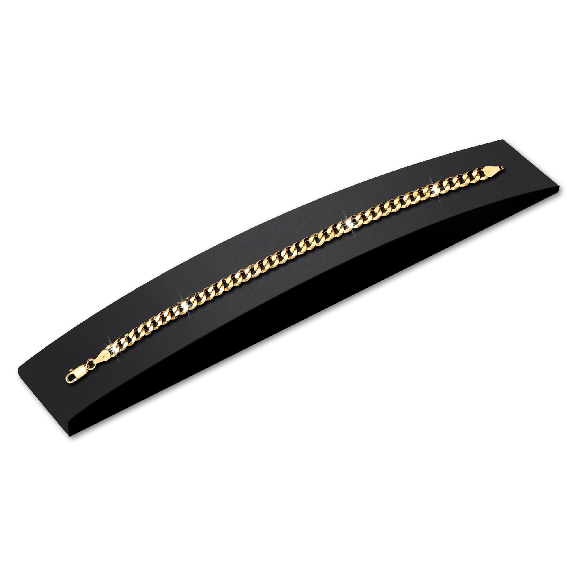 5mm flat cuban link bracelet yellow gold e