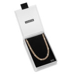 6mm Iced Out Cuban Link Chain Yellow Gold e