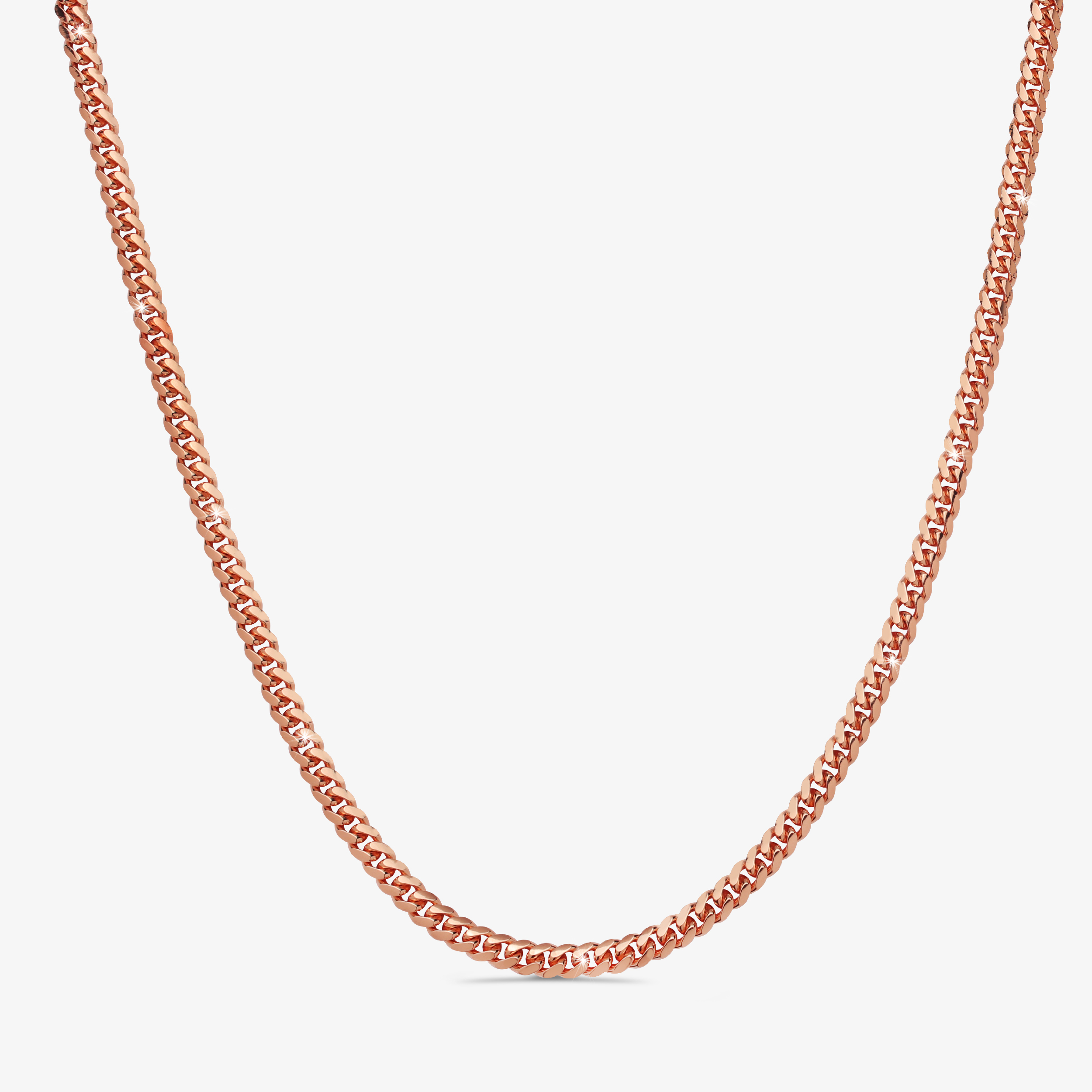 6mm-Silver-Cuban-Link-Box-Clasp-Chain-Rose-Gold-a 6mm Silver Cuban Link Box Clasp Chain Rose Gold - a