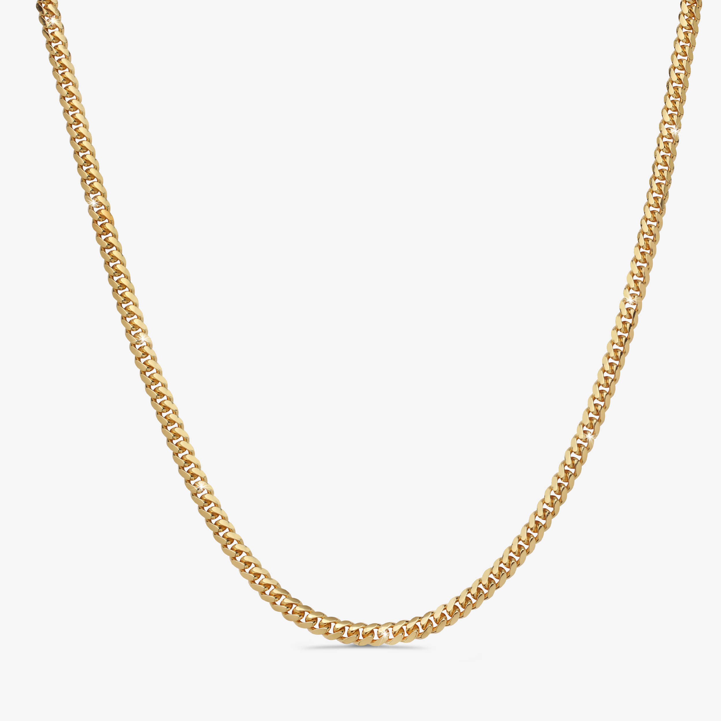 6mm-Silver-Cuban-Link-Box-Clasp-Chain-Yellow-Gold-a 6mm Silver Cuban Link Box Clasp Chain Yellow Gold - a