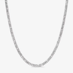 6mm Silver Cuban Link Box Clasp Chain - a
