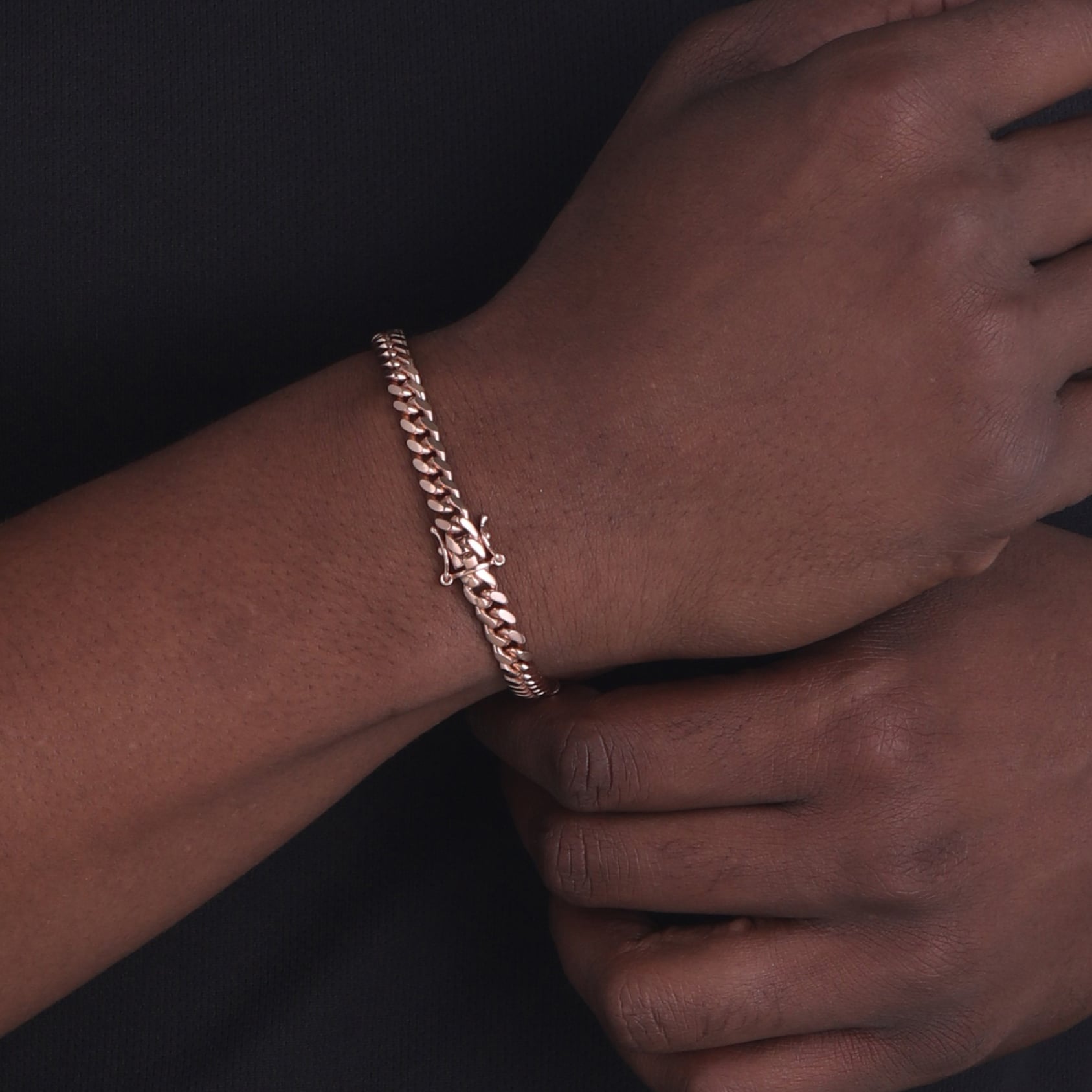 6mm-cuban-link-box-clasp-bracelet-rose-gold-c 6mm cuban link box clasp bracelet rose gold c