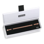 6mm cuban link box clasp bracelet rose gold e