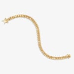 6mm cuban link bracelet box clasp yellow gold d