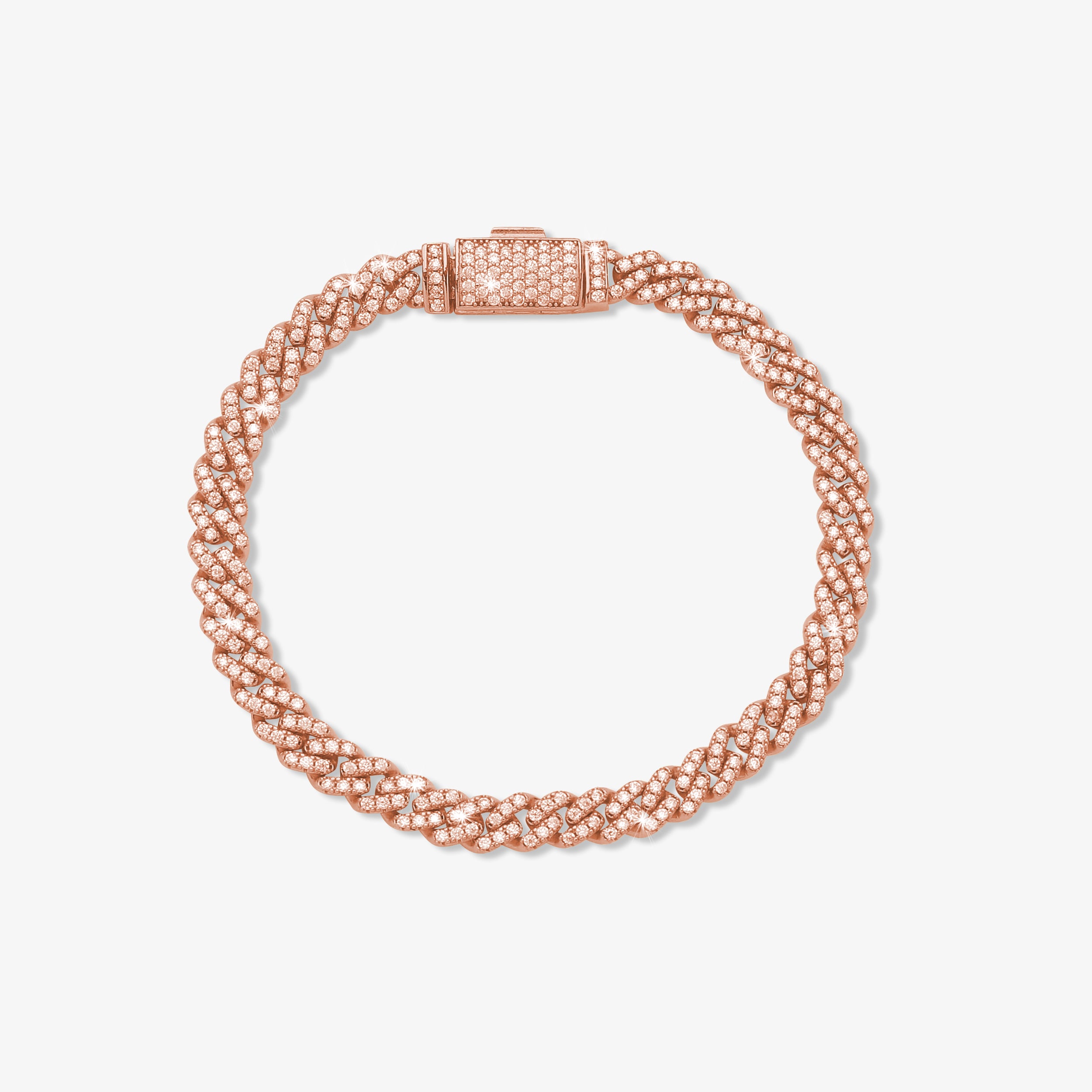6mm-iced-out-cuban-link-bracelet-rose-gold-a 6mm iced out cuban link bracelet rose gold - a