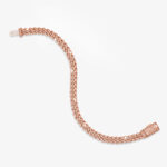 6mm iced out cuban link bracelet rose gold d