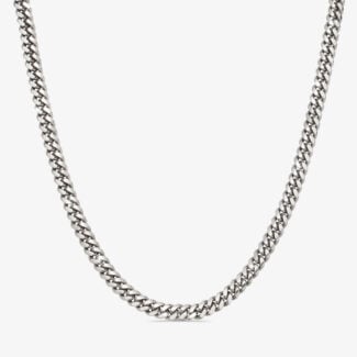 7mm Cuban Link Lobster Clasp Chain - a