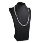 7mm Flat Cuban Link Chain Rhodium b