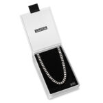 7mm Flat Cuban Link Chain Rhodium c