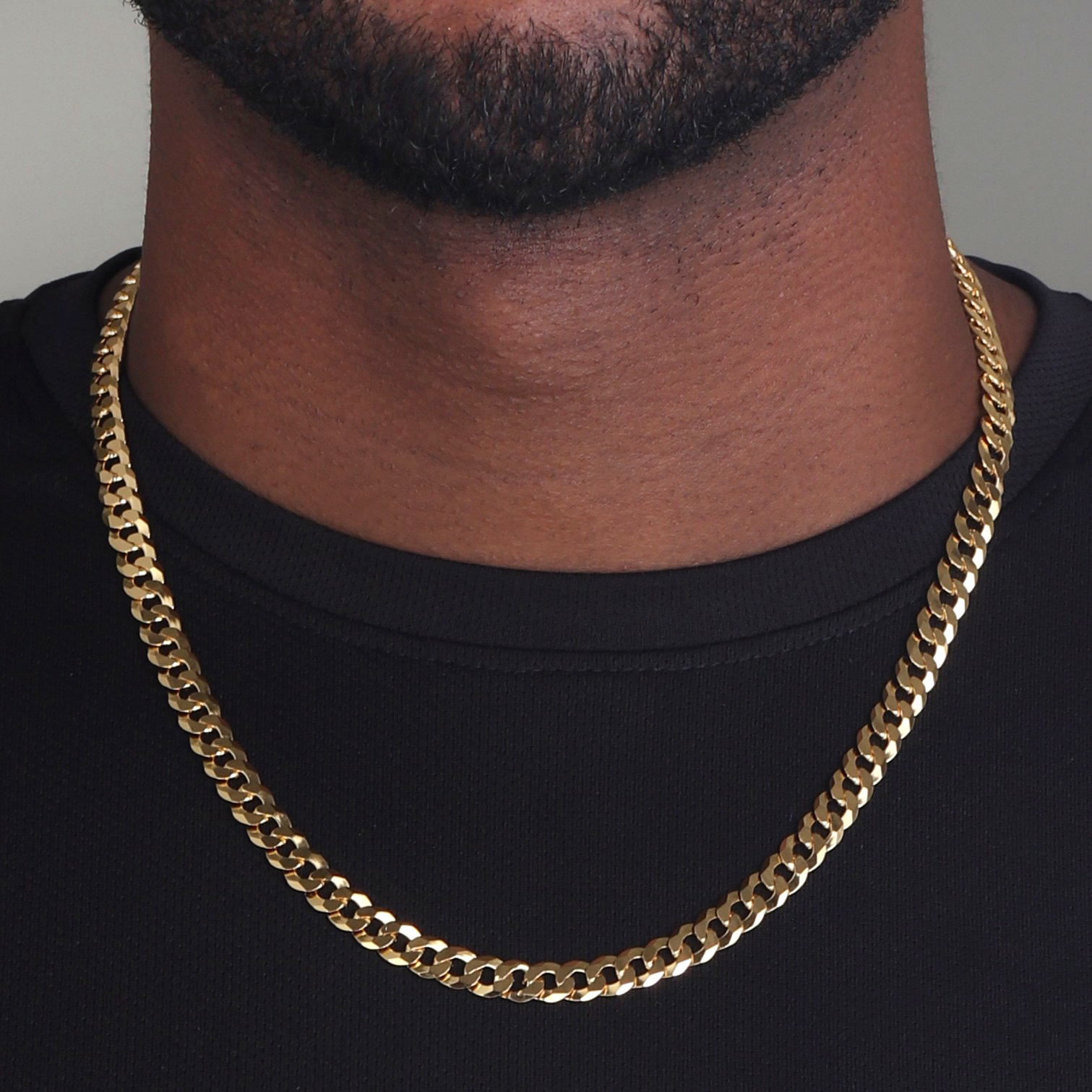 7mm-Flat-Cuban-Link-Chain-Yellow-Gold-b 7mm Flat Cuban Link Chain Yellow Gold b