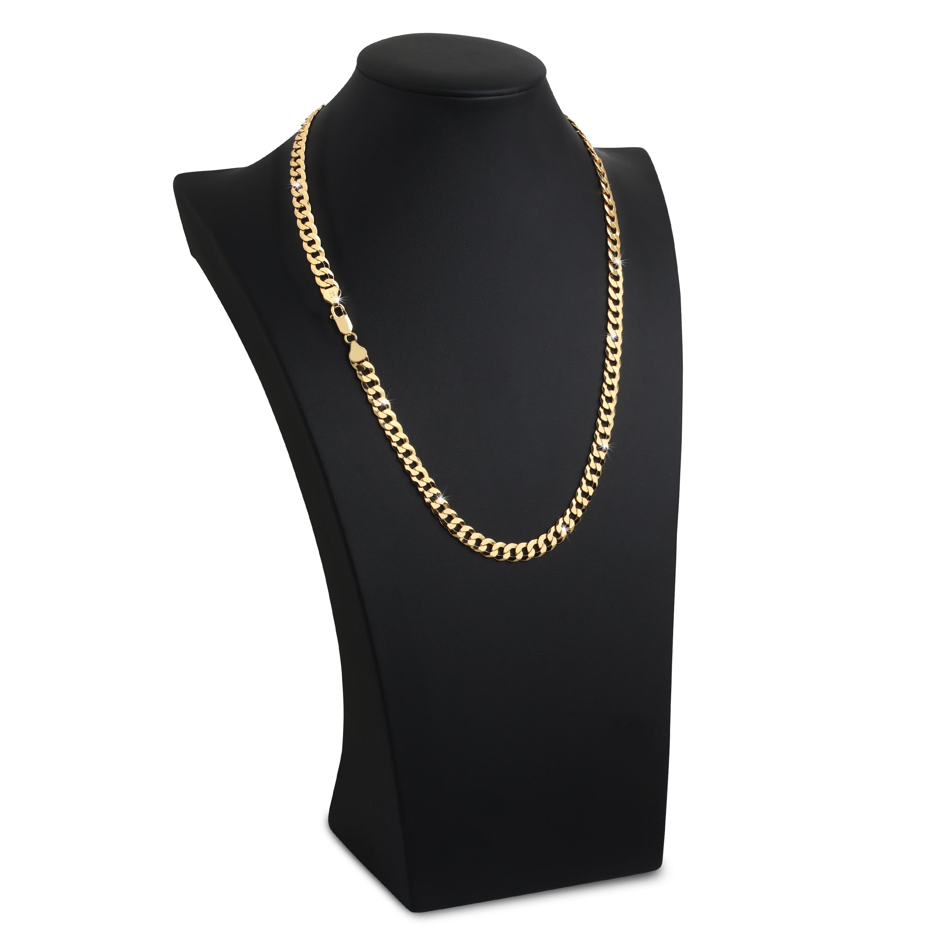 7mm-Flat-Cuban-Link-Chain-Yellow-Gold-d 7mm Flat Cuban Link Chain Yellow Gold d