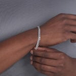 7mm Italian Miami cuban Lobster Clasp Bracelet b