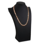 7mm Italian Sterling Silver Flat Cuban Chain 18kt rose gold d