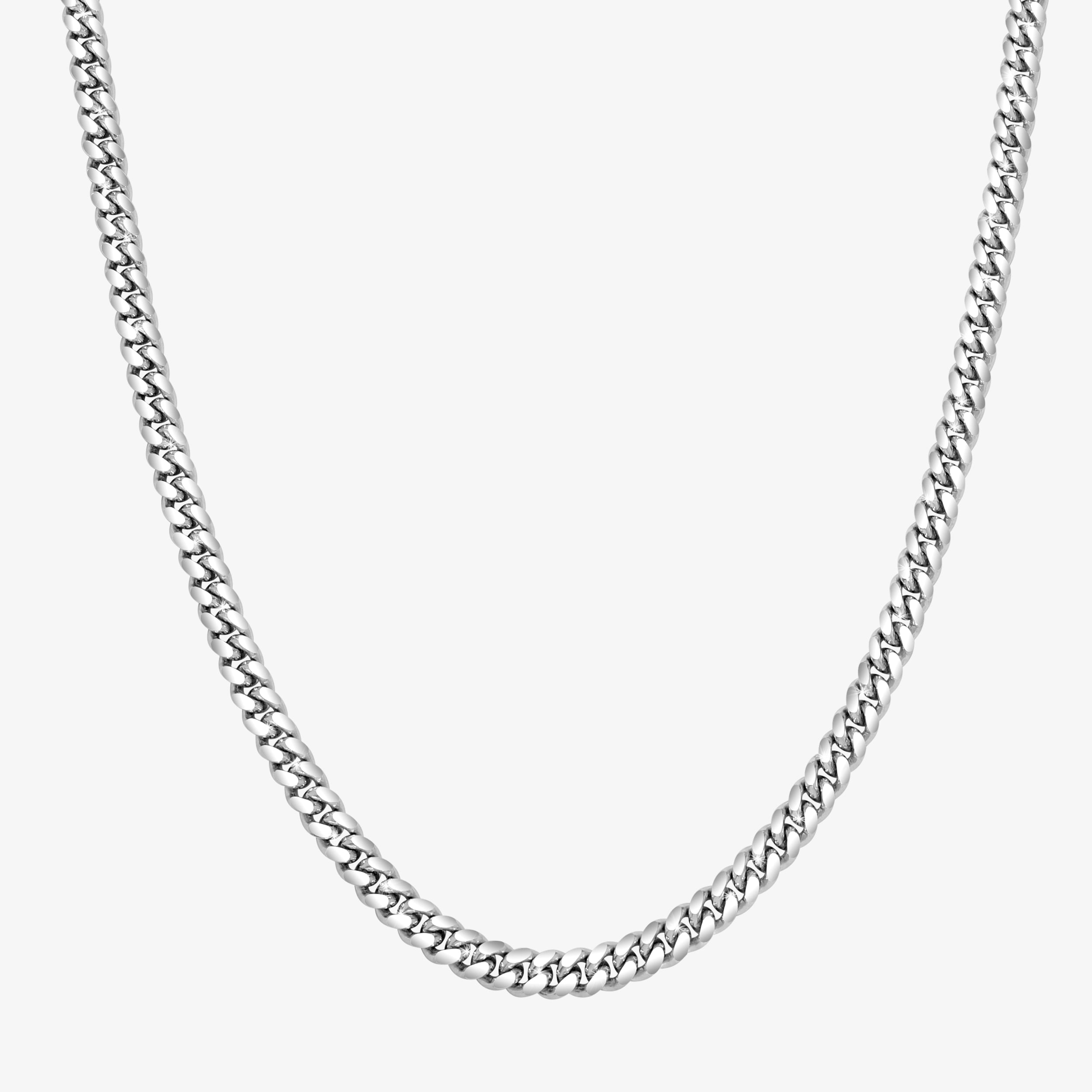 7mm Premium Cuban Link Box Clasp Chain - a