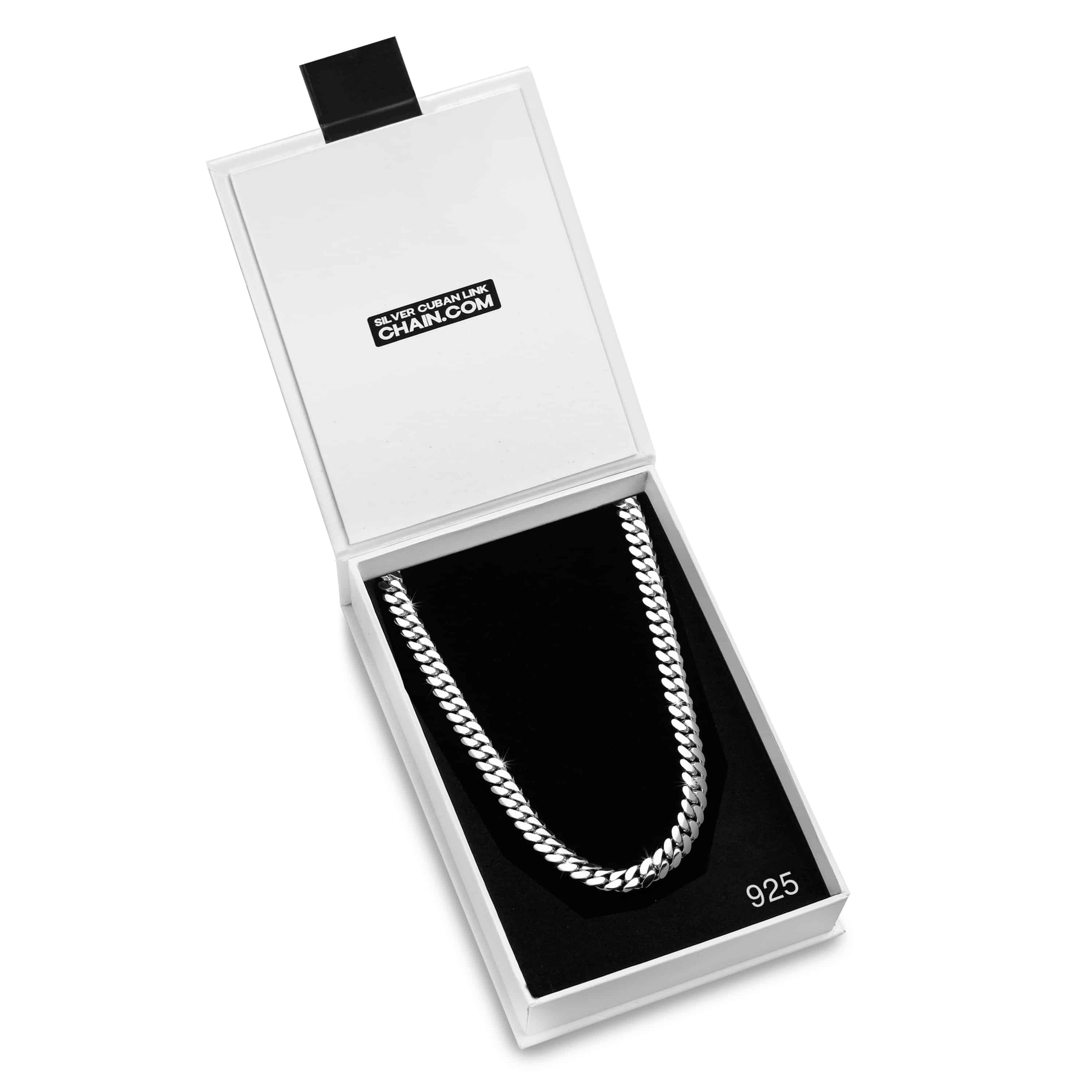 7mm Premium Cuban Link Box Clasp Chain c