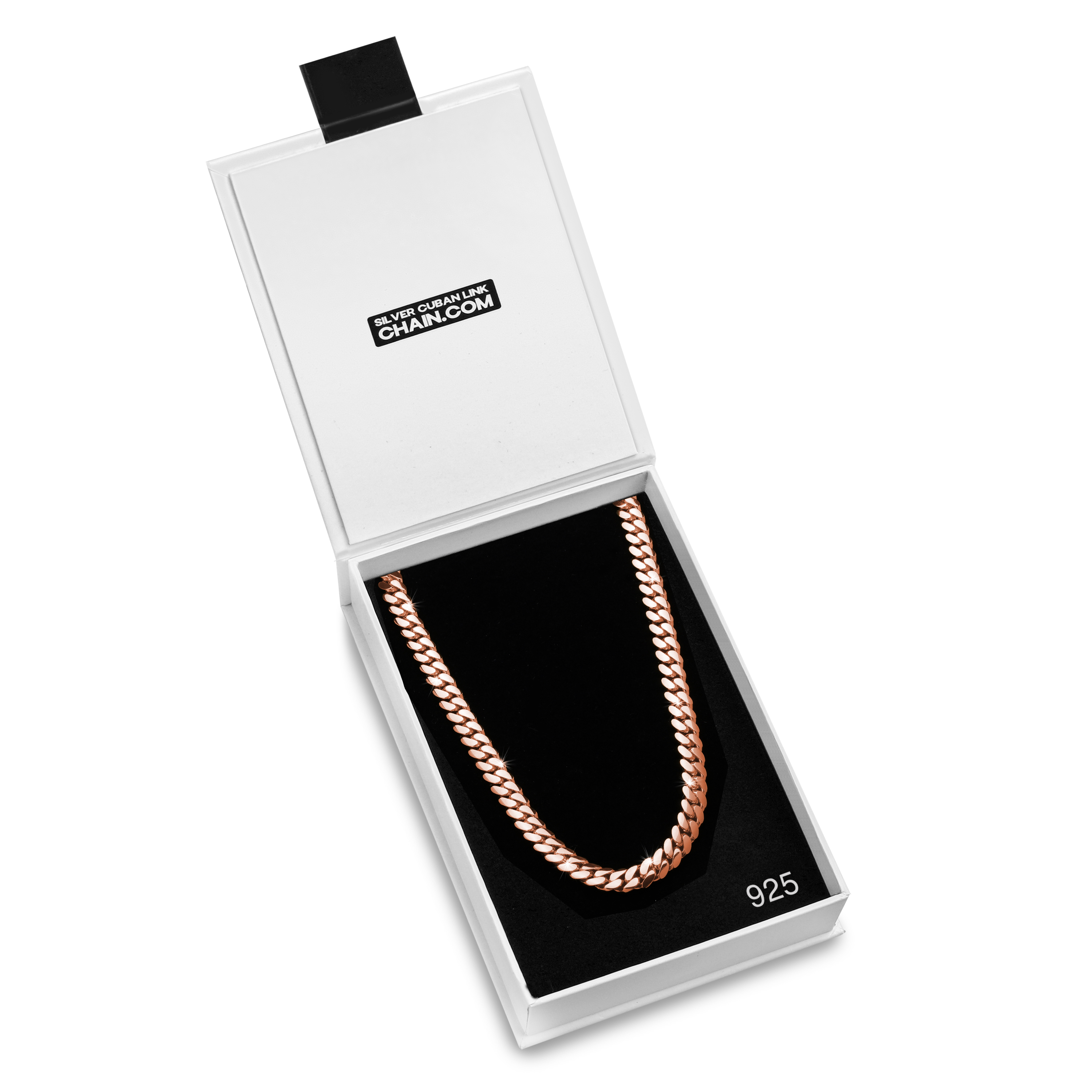 7mm Premium Cuban Link Chain Rose Gold c