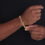 9mm Cuban Link Lobster Clasp Bracelet Yellow Gold c