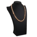 9mm Silver Cuban Link Box Clasp Chain Rose Gold d