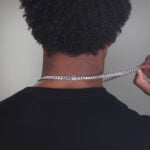 9mm Silver Cuban Link Box Clasp Chain c