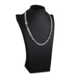 9mm Silver Cuban Link Box Clasp Chain d