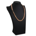 9mm Silver Cuban Link Lobster Chain Rose Gold d
