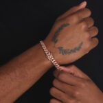 9mm cuban link box clasp bracelet rose gold c1