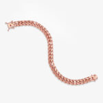 9mm cuban link box clasp bracelet rose gold d
