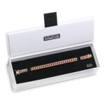9mm cuban link box clasp bracelet rose gold e