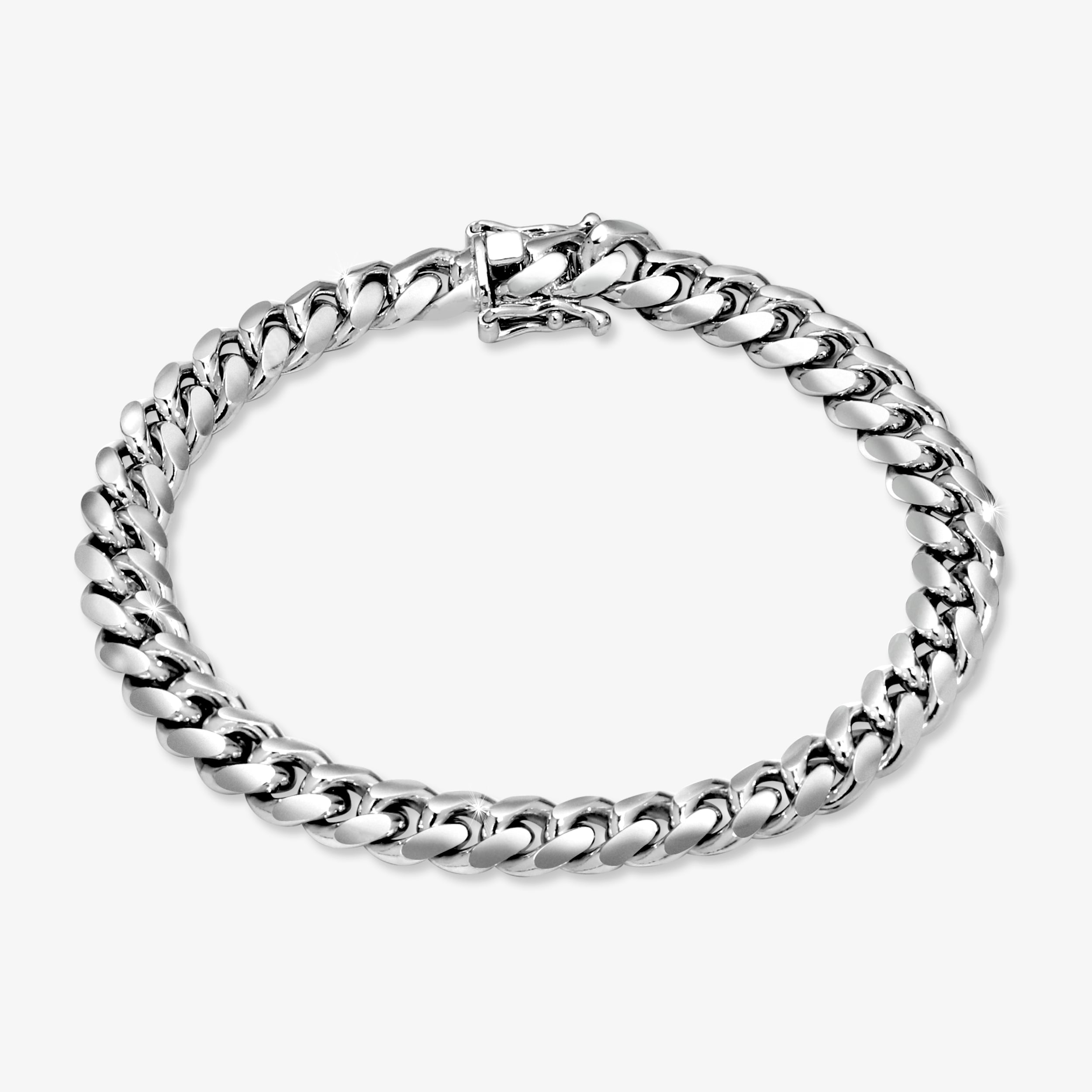 9mm cuban link bracelet box clasp - a