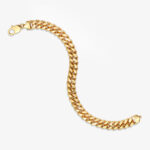 9mm cuban link lobster clasp bracelet yellow gold d