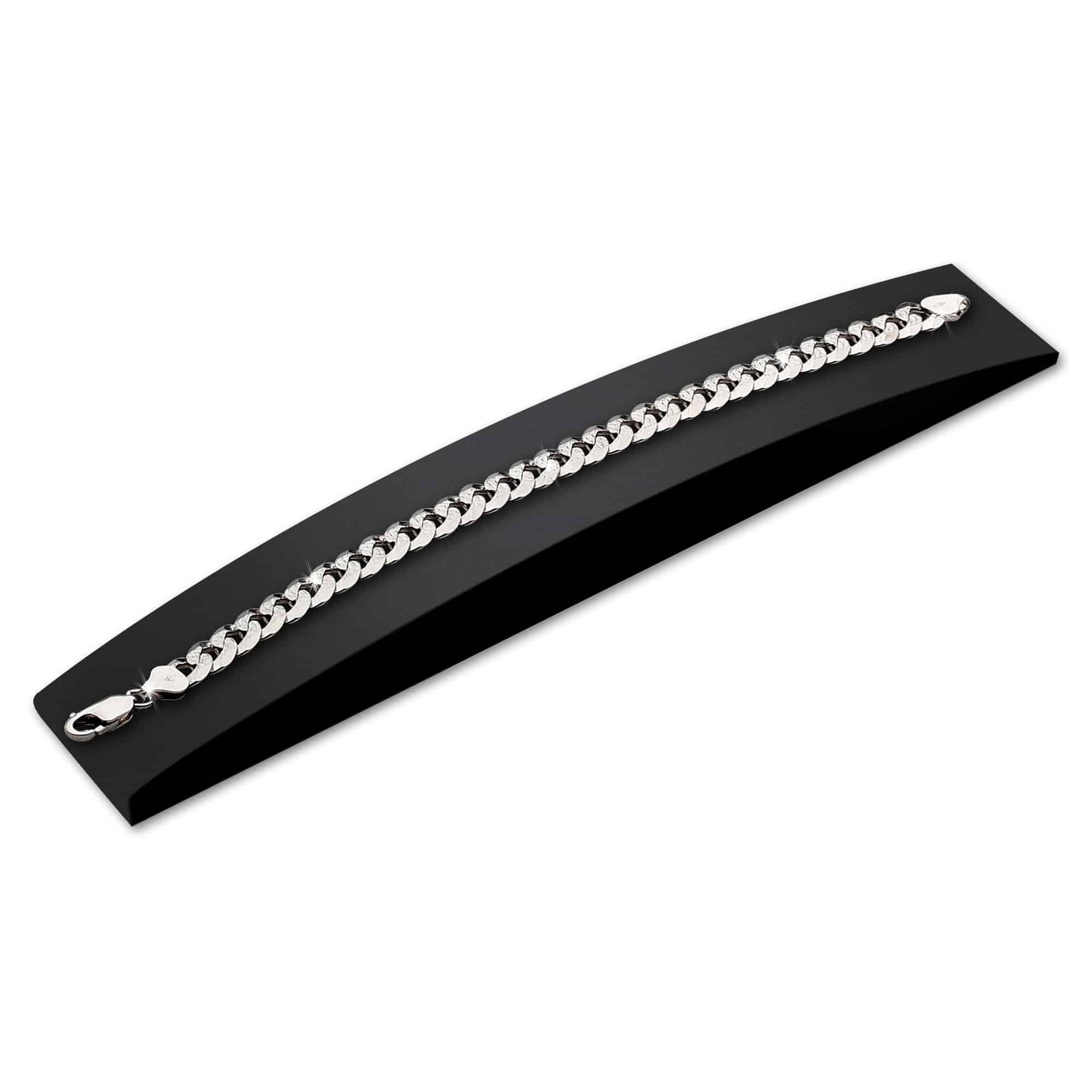 Flat-Cuban-Link-Diamond-Cut-Bracelet-7mm Flat Cuban Link Diamond Cut Bracelet 7mm