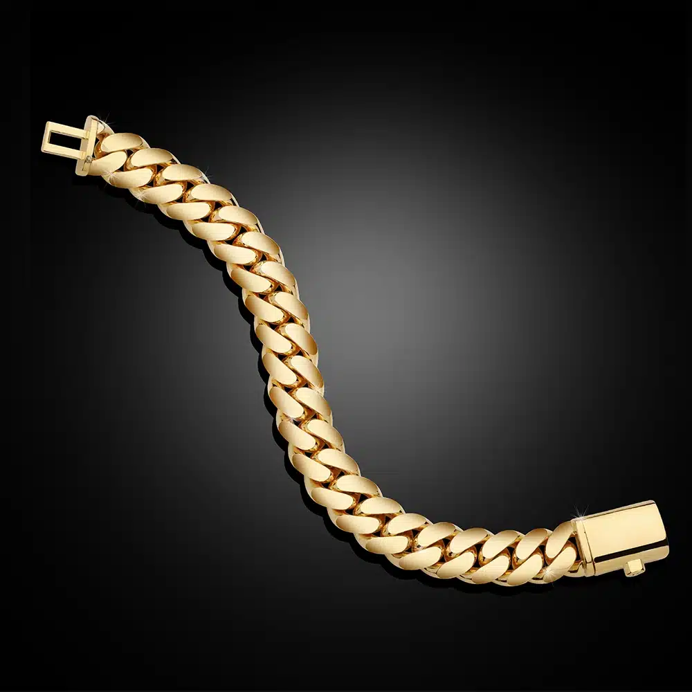 Handmade miami cuban link bracelet gold