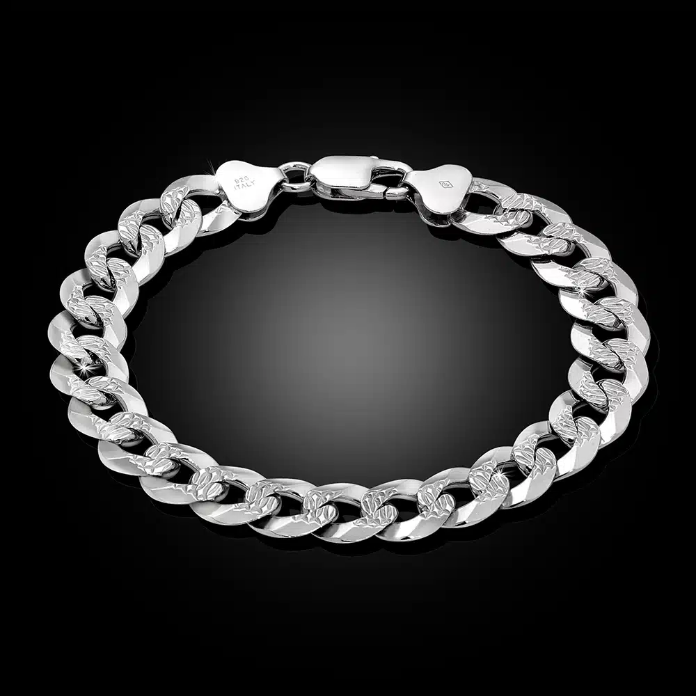 Italian-Diamond-Cut-Cuban-Link-Bracelet.webp Italian Diamond Cut Cuban Link Bracelet