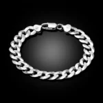 Italian High polish Flat Cuban Link Bracelet