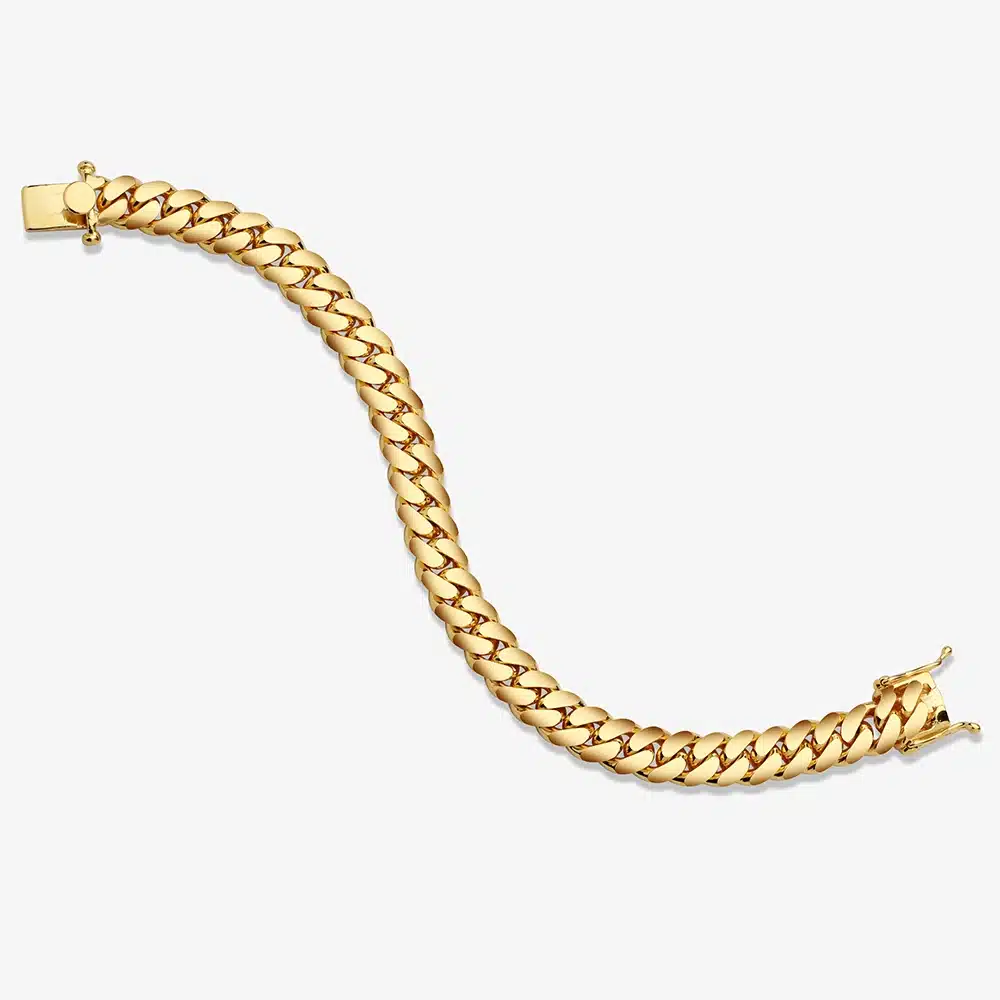 Premium-Handmade-In-Miami-Cuban-Link-Bracelet-Gold-Finish-10mm Premium Handmade In Miami Cuban Link Bracelet Gold Finish 10mm