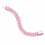 Premium Handmade In Miami Cuban Link Bracelet Rose Gold Finish 15mm