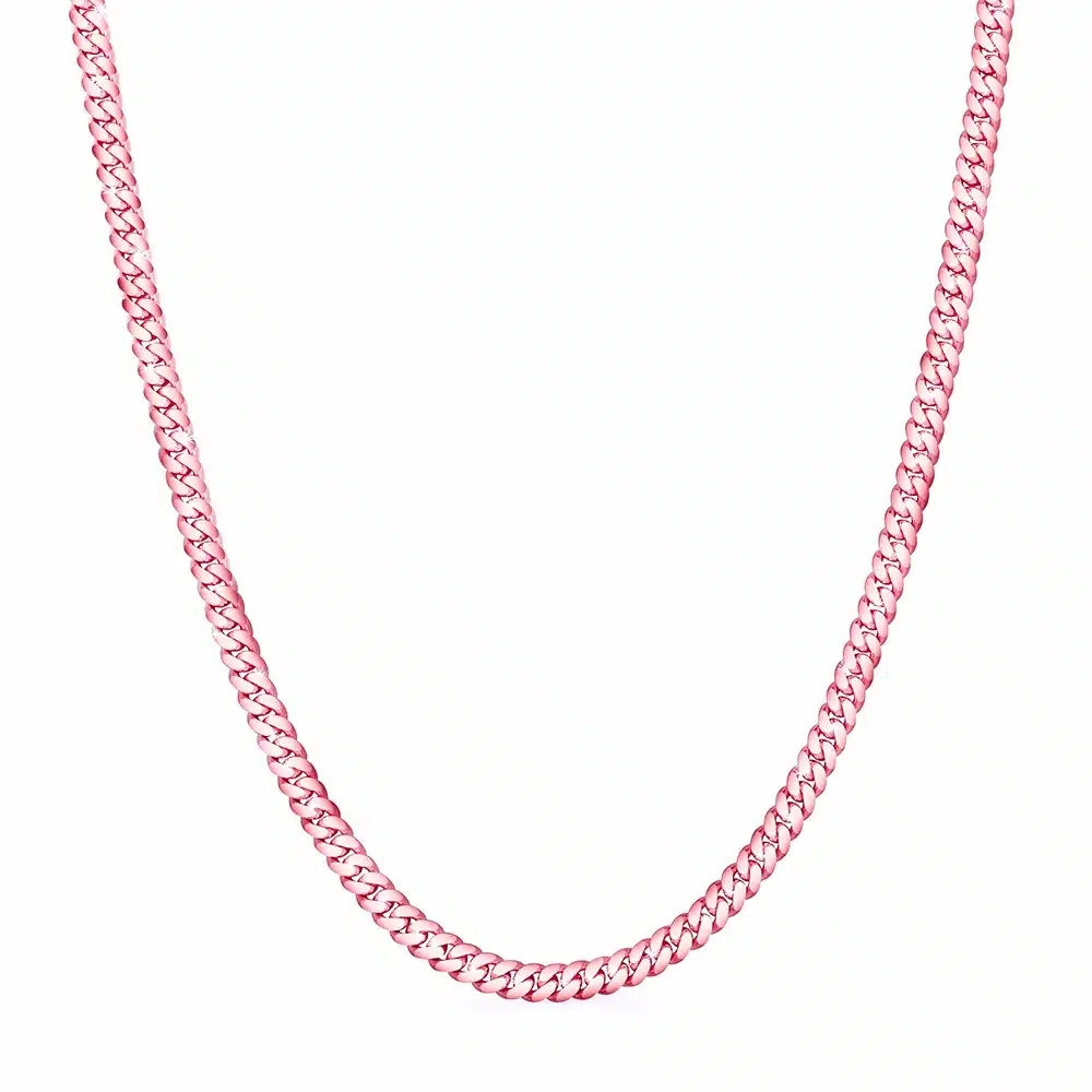 Premium Handmade In Miami Cuban Link Chain Rose Gold Finish 7mm